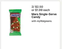 Walgreens Mars Single-Serve Candy offer