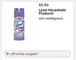 Walgreens Lysol Household Products offer