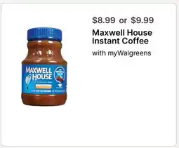 Walgreens Maxwell House Instant Coffee offer