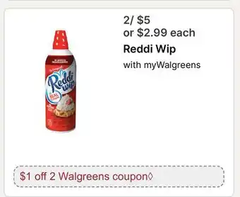 Walgreens Reddi Wip offer
