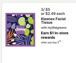 Walgreens Kleenex Facial Tissue offer