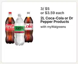 Walgreens 2L Coca-Cola or Dr Pepper Products offer
