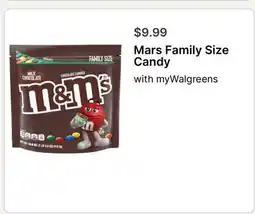 Walgreens Mars Family Size Candy offer