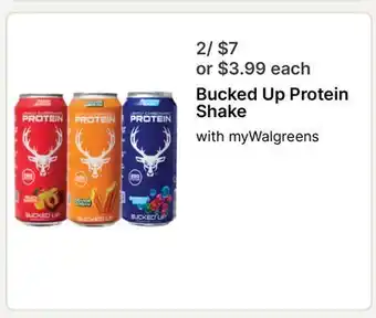 Walgreens Bucked Up Protein Shake offer