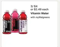 Walgreens Vitamin Water offer