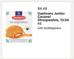 Walgreens Daelmans Jumbo Caramel Stroopwafels, 10.94 oz offer