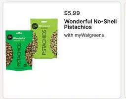 Walgreens Wonderful No-Shell Pistachios offer