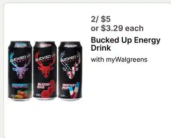 Walgreens Bucked Up Energy Drink offer
