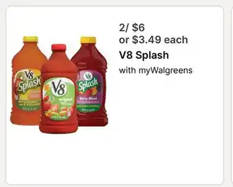 Walgreens V8 Splash offer