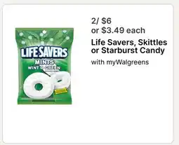 Walgreens Life Savers, Skittles or Starburst Candy offer