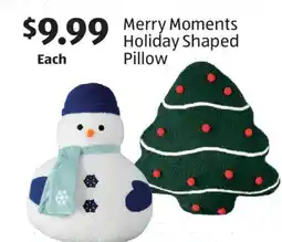 Aldi Merry Moments Holiday Shaped Pillow offer