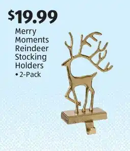 Aldi Merry Moments Reindeer Stocking Holders offer