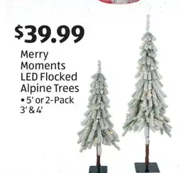 Aldi Merry Moments LED Flocked Alpine Trees offer