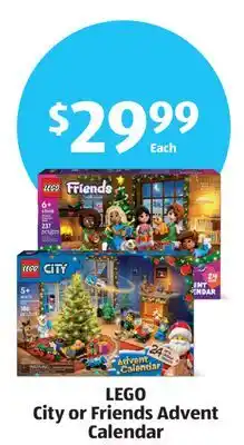 Aldi LEGO City or Friends Advent Calendar offer