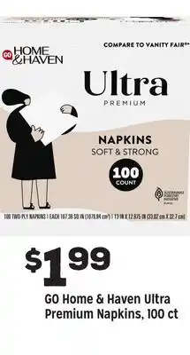 Grocery Outlet GO Home & Haven Ultra Premium Napkins offer