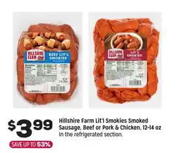 Grocery Outlet Hillshire Farm Lit'l Smokies Smoked Sausage, Beef or Pork & Chicken offer
