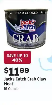 Grocery Outlet Crab Claw Meat offer