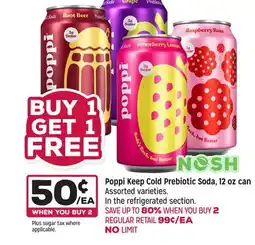 Grocery Outlet Poppi Keep Cold Prebiotic Soda, 12 oz can offer