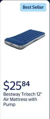 Walmart Bestway Tritech Air Mattress Twin 12 with Built-in AC Pump offer