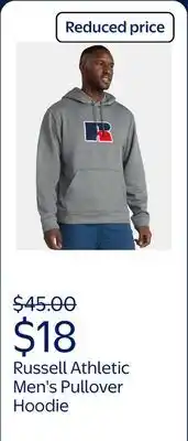 Walmart Russell Athletic Men's Pullover Hoodie with Flocked Logo Patch offer