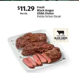 Aldi Fresh Black Angus USDA Choice Petite Sirloin Steak offer