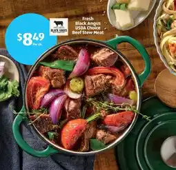 Aldi Fresh Black Angus USDA Choice Beef Stew Meat offer