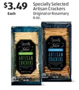 Aldi Specially Selected Artisan Crackers Original or Rosemary offer