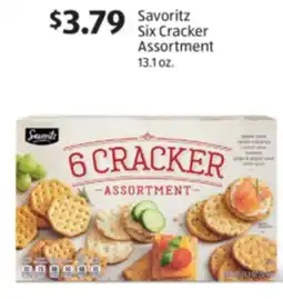 Aldi Savoritz Six Cracker Assortment offer
