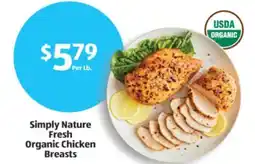 Aldi Simply Nature Fresh Organic Chicken Breasts offer