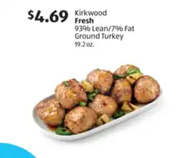 Aldi Kirkwood Fresh 93% Lean/7% Fat Ground Turkey offer