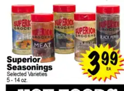 Superior Grocers Superior Seasonings offer