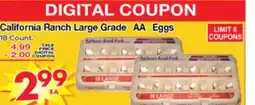 Superior Grocers California Ranch Large Grade AA Eggs offer