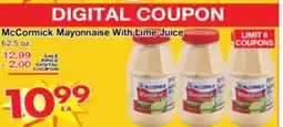Superior Grocers McCormick Mayonnaise With Lime Juice offer