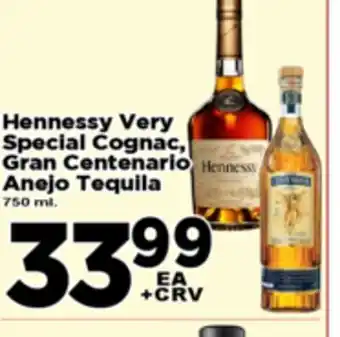 Superior Grocers Hennessy Very Special Cognac, Gran Centenario Anejo Tequila offer