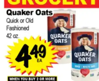 Superior Grocers Quaker Oats offer