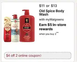 Walgreens Old Spice Body Wash with myWalgreens offer