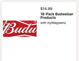 Walgreens 18-Pack Budweiser Products offer