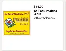 Walgreens 12-Pack Pacifico Clara offer