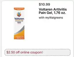 Walgreens Voltaren Arthritis Pain Gel offer