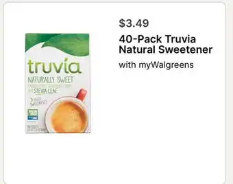 Walgreens Truvia Natural Sweetener offer