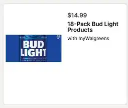 Walgreens 18-Pack Bud Light Products offer