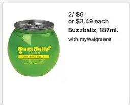 Walgreens Buzzballz, 187ml offer
