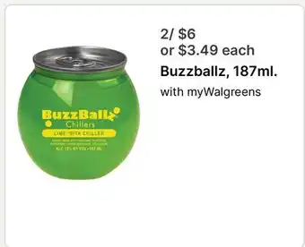 Walgreens Buzzballz, 187ml offer