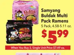 Vallarta Supermarkets Samyang Buldak Multi Pack Ramens offer
