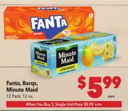 Vallarta Supermarkets Fanta, Barqs, Minute Maid offer
