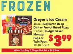 Vallarta Supermarkets Dreyer's Ice Cream offer