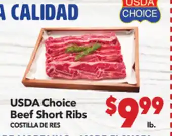 Vallarta Supermarkets USDA Choice Beef Short Ribs / COSTILLA DE RES offer