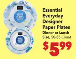 Vallarta Supermarkets Essential Everyday Designer Paper Plates offer