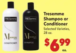 Vallarta Supermarkets Tresemme Shampoo or Conditioner offer