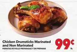 Vallarta Supermarkets Chicken Drumsticks Marinated and Non Marinated / PIERNITAS DE POLLO PREPARADAS Y SIN PREPARAR offer